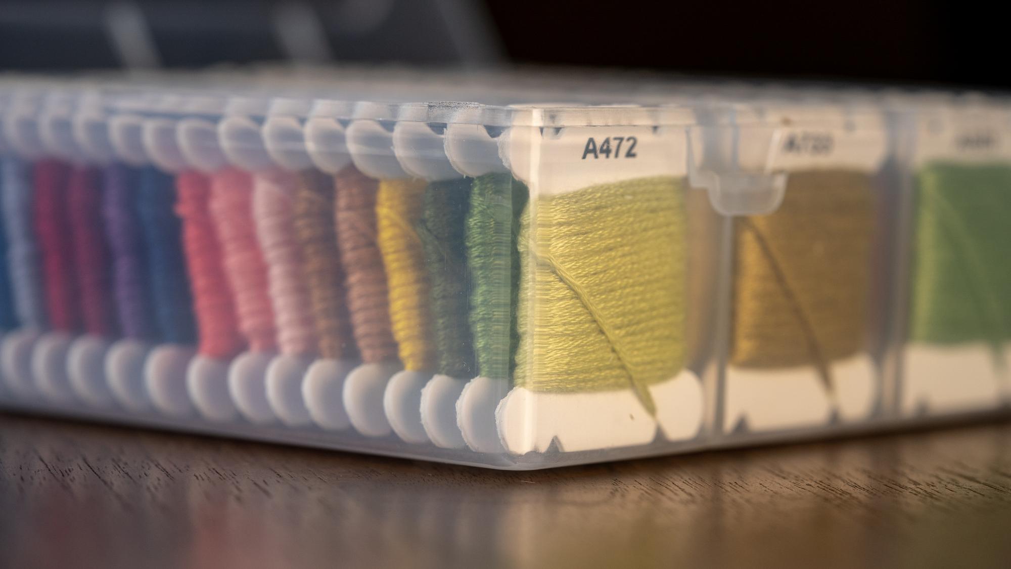 samples of embroidery thread colors and swatches